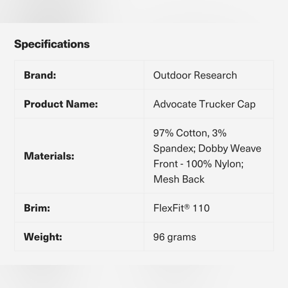 NWT Outdoor Research Unisex Snapback Advocate Trucker Cap Fir Green - Picture 7 of 7